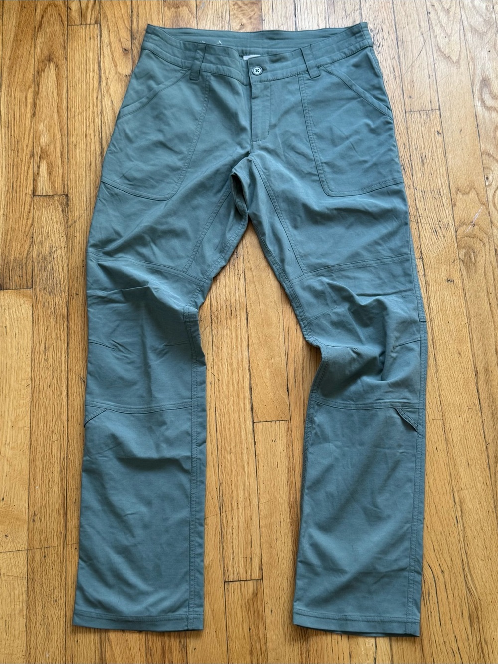 Women's Straight-Leg Utility Pants in Slate Blue-Green